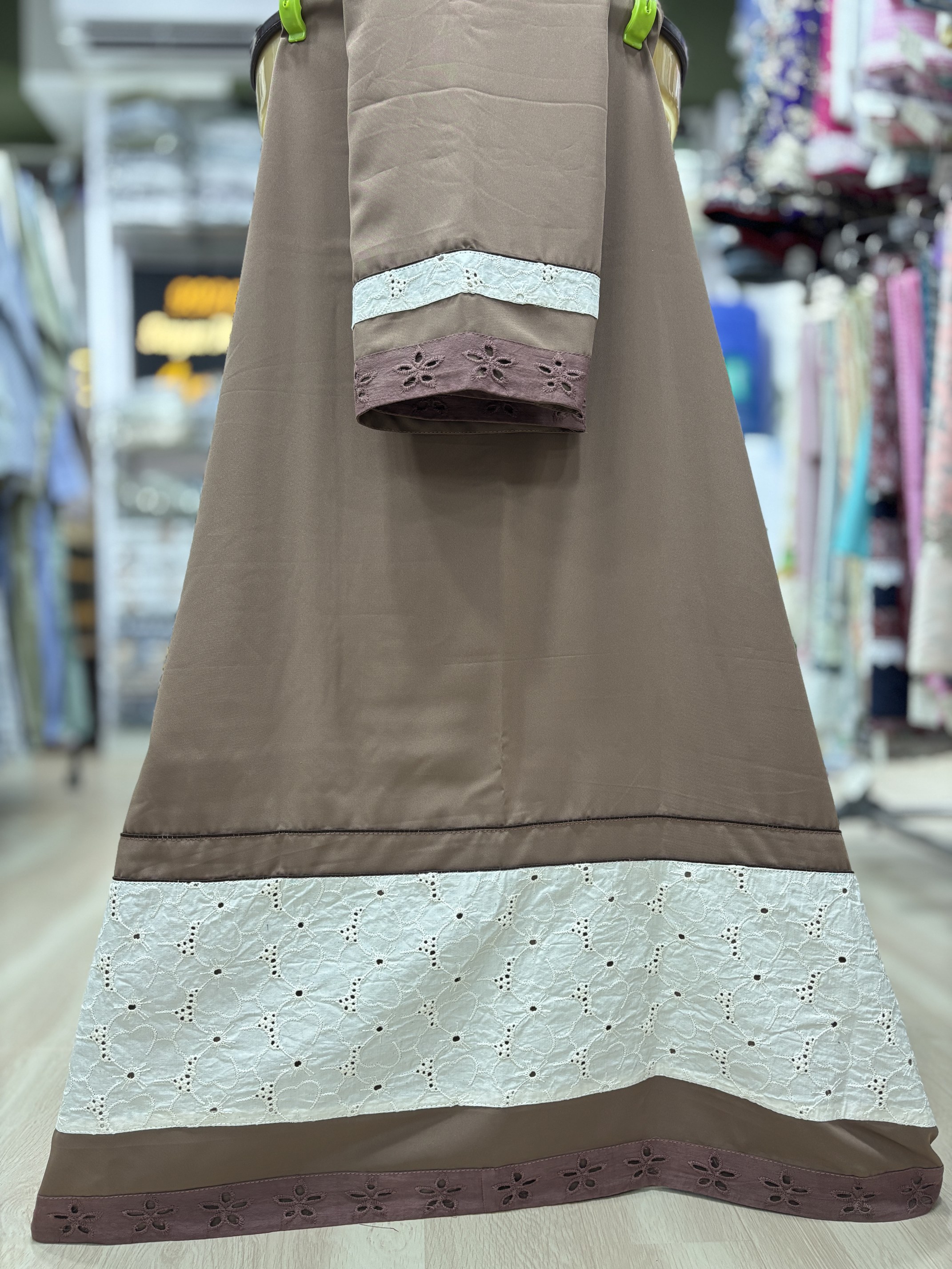 Brown Abaya Hakoba Panel Rida Brown Abaya Hakoba Panel Rida